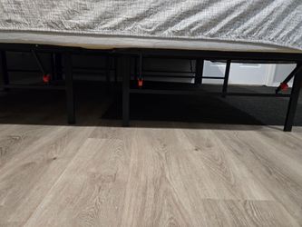King bed with 2 metal folding stand and back with memory foam metteress