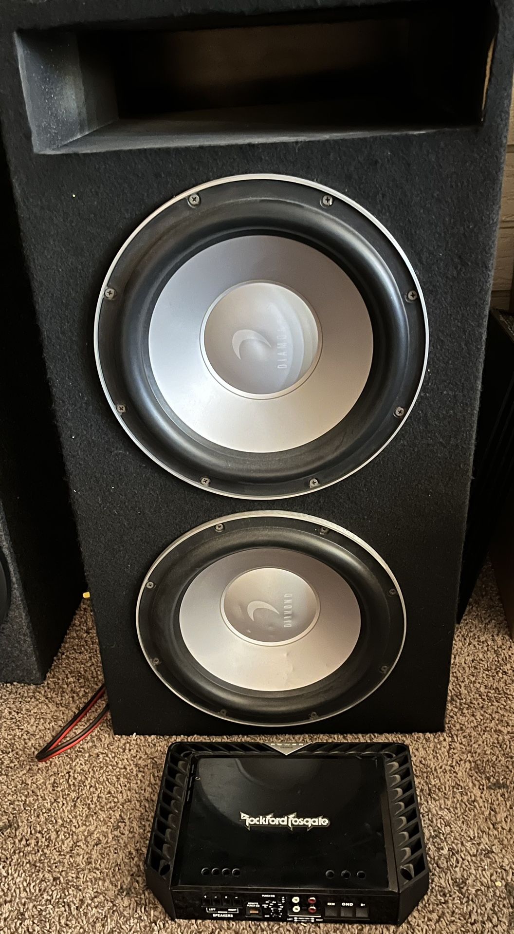 Diamond Audio 2-12 In Big Box W/Rockford Amp - $500