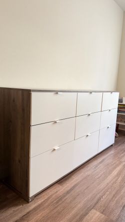Modern White Dresser / Sideboard / Storage Cabinet – 9 Drawers