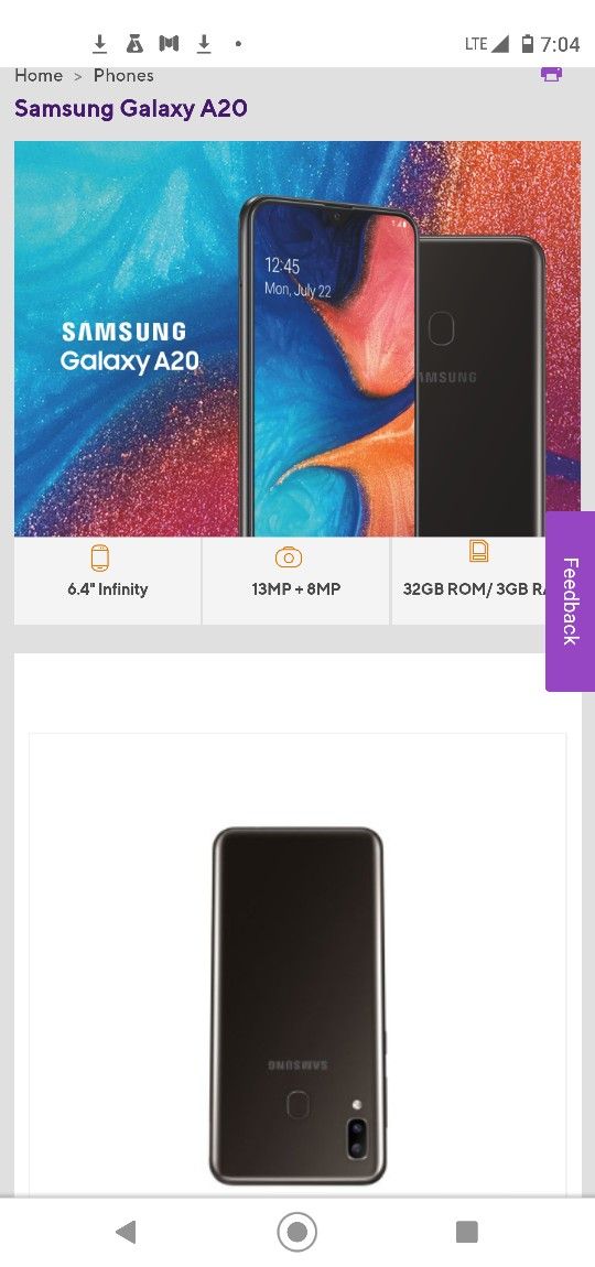 Samsung A20 For Metro Pcs