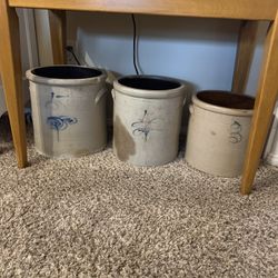 Antique Bee Sting Crocks