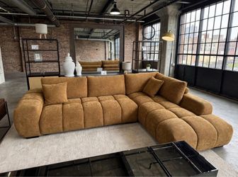 Flash SALE! Designer 119” Fabric Sectional Sofa Couch