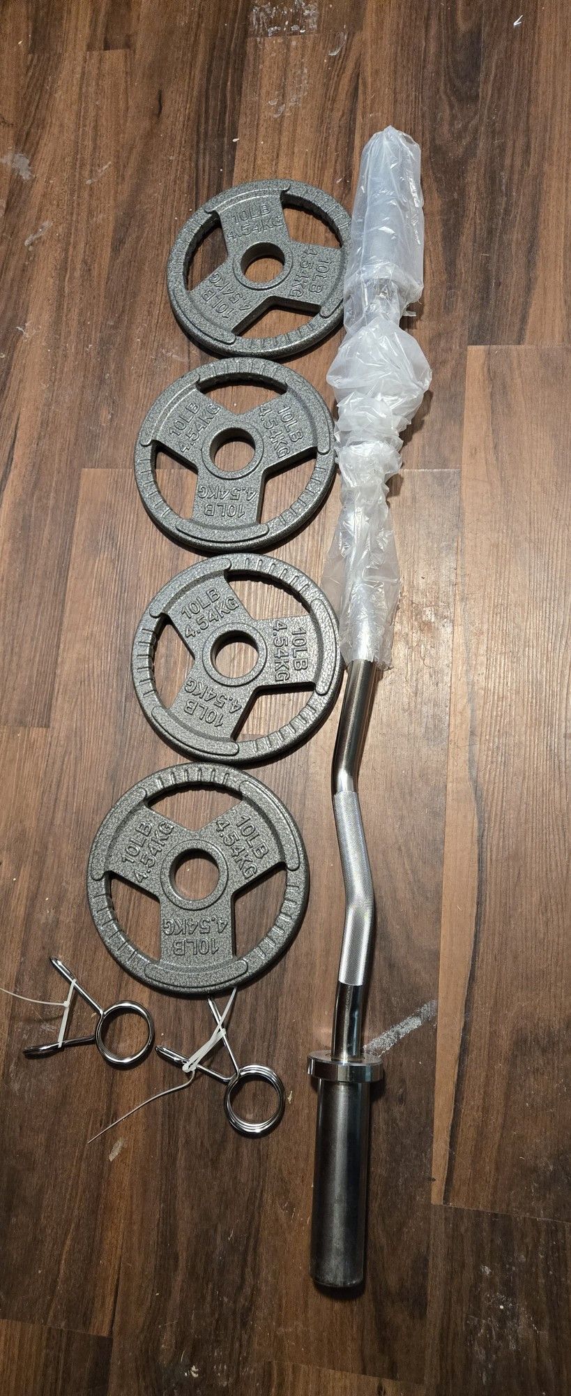 Curl Bar And Weights