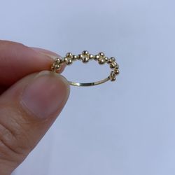 14k Gold Dot Ring