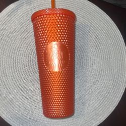 Starbucks Orange Studded Cup