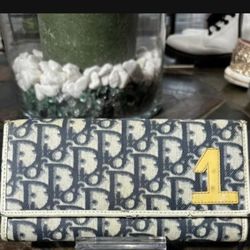 $99 C🌺D🌺 Trotter Monogram Long Wallet  Purse 