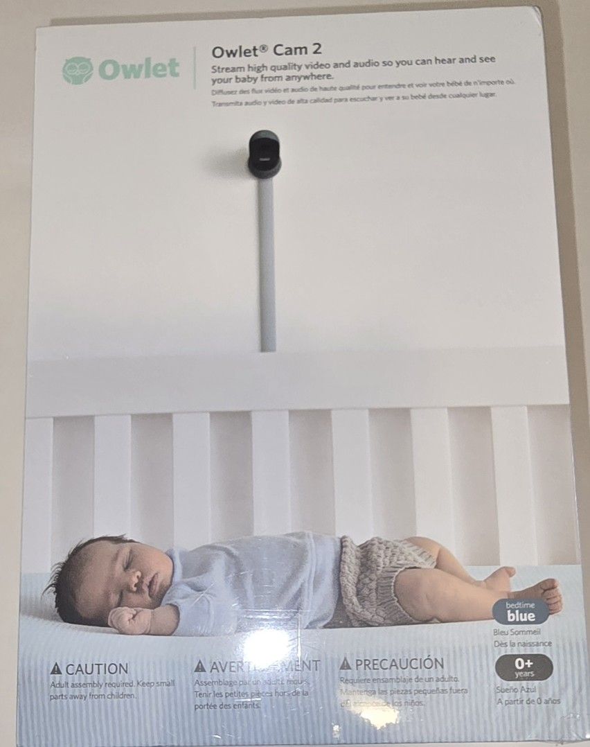 Owlet Cam 2 - Smart Baby Monitor Camera - Stream Secure HD Video and Audio with Night Vision, 4X Zoom, Wide Angle View and Sound, Motion and Cry Notif