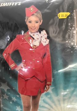Red stewardess costume Size S