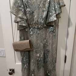 Mac Duggal Dress - Formal Floral Embellished Gown Size 12 - Absolutely Stunning - Perfect New Condition - $175 or BEST OFFER!!