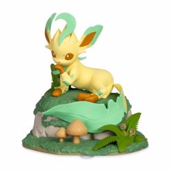Pokemon Center peaceful retreat with Leafeon evolving personalities figure