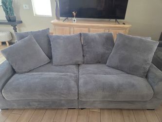 2 grey sofas in good condition