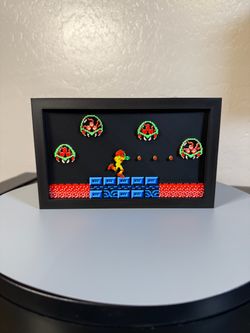 Nintendo Metroid Samus & Alien Themed Wall Art Framed