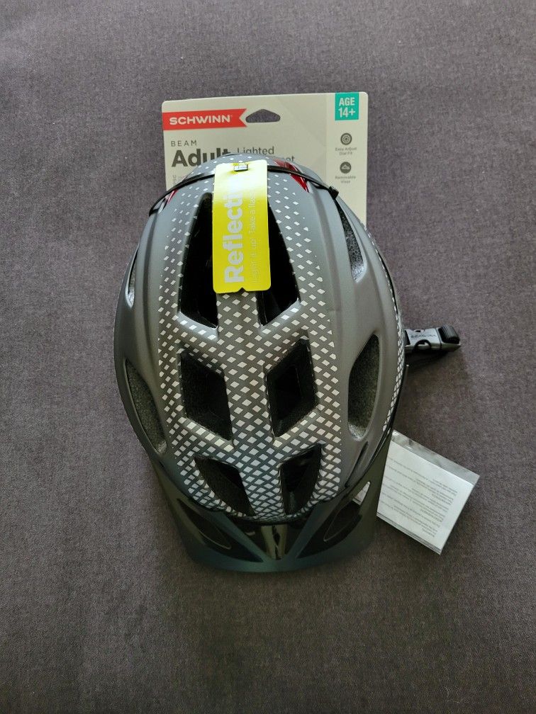 Schwinn Adult Beam Helmet with LED Light, Black