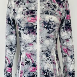 lululemon define jacket Moody Mirage Floral Pink Blue Size 10