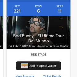 Bad Bunny Concert Ticket