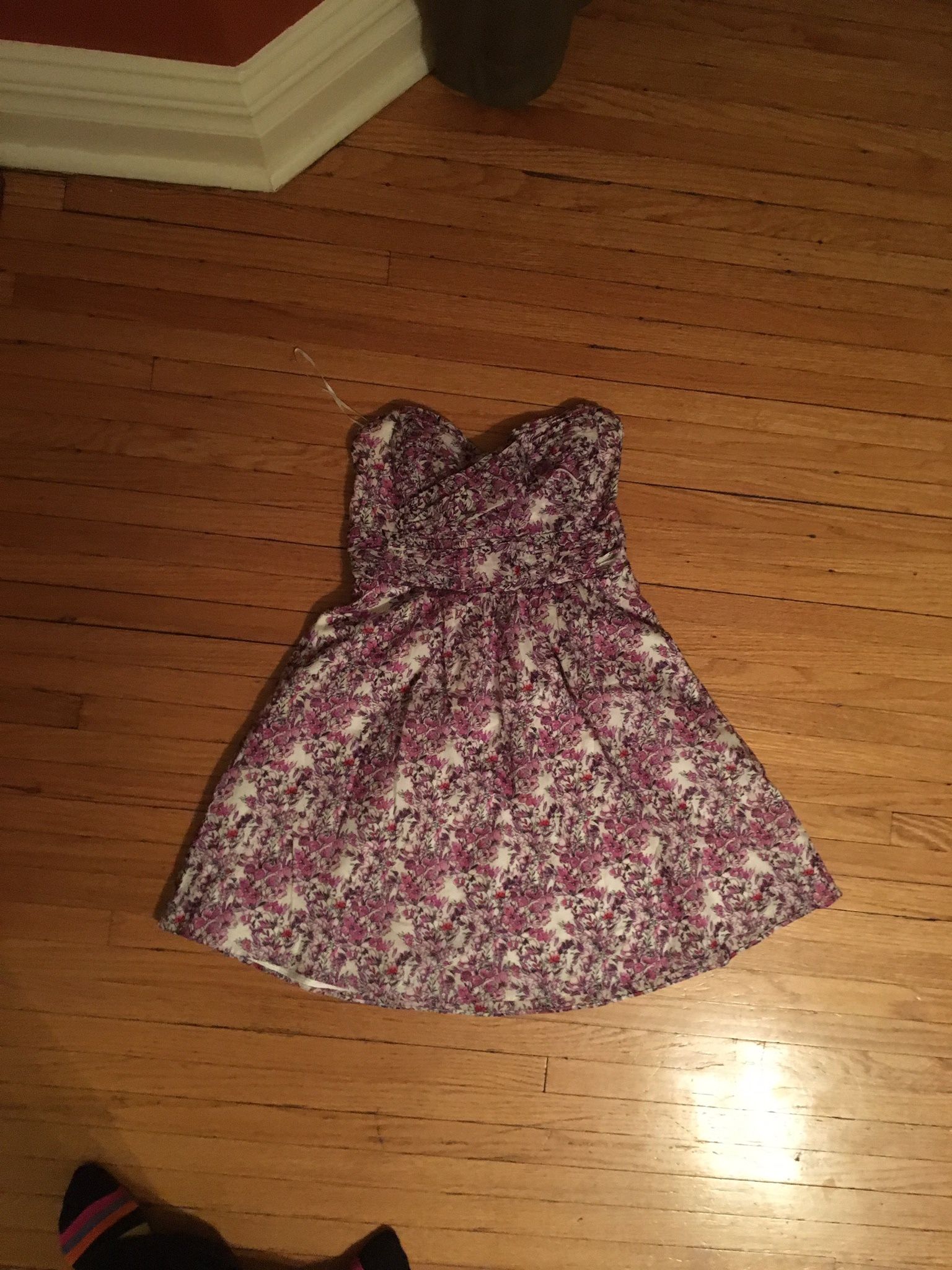 Express strapless floral dress. Size 2