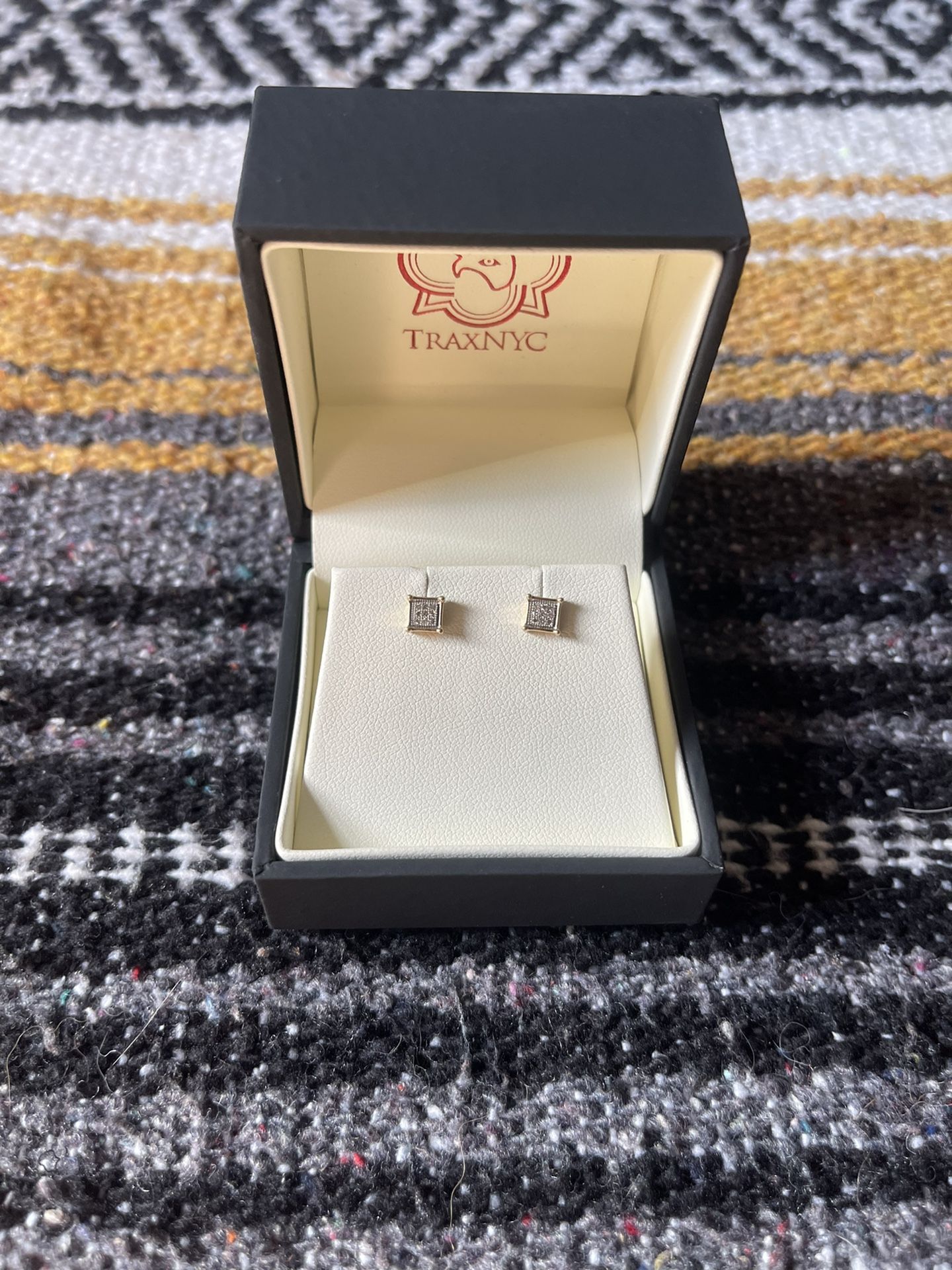 Genuine 1/8ct Diamond Micro Pave Earrings 