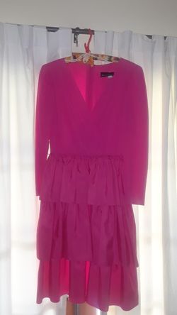 Vintage taffeta pink dress
