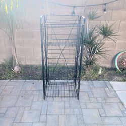 Only $50.00           Or Best Offer  item,  metal wire rack with 4 shelves  Rack is foldable for easy transport  Rack great for organizing kitchen,  g