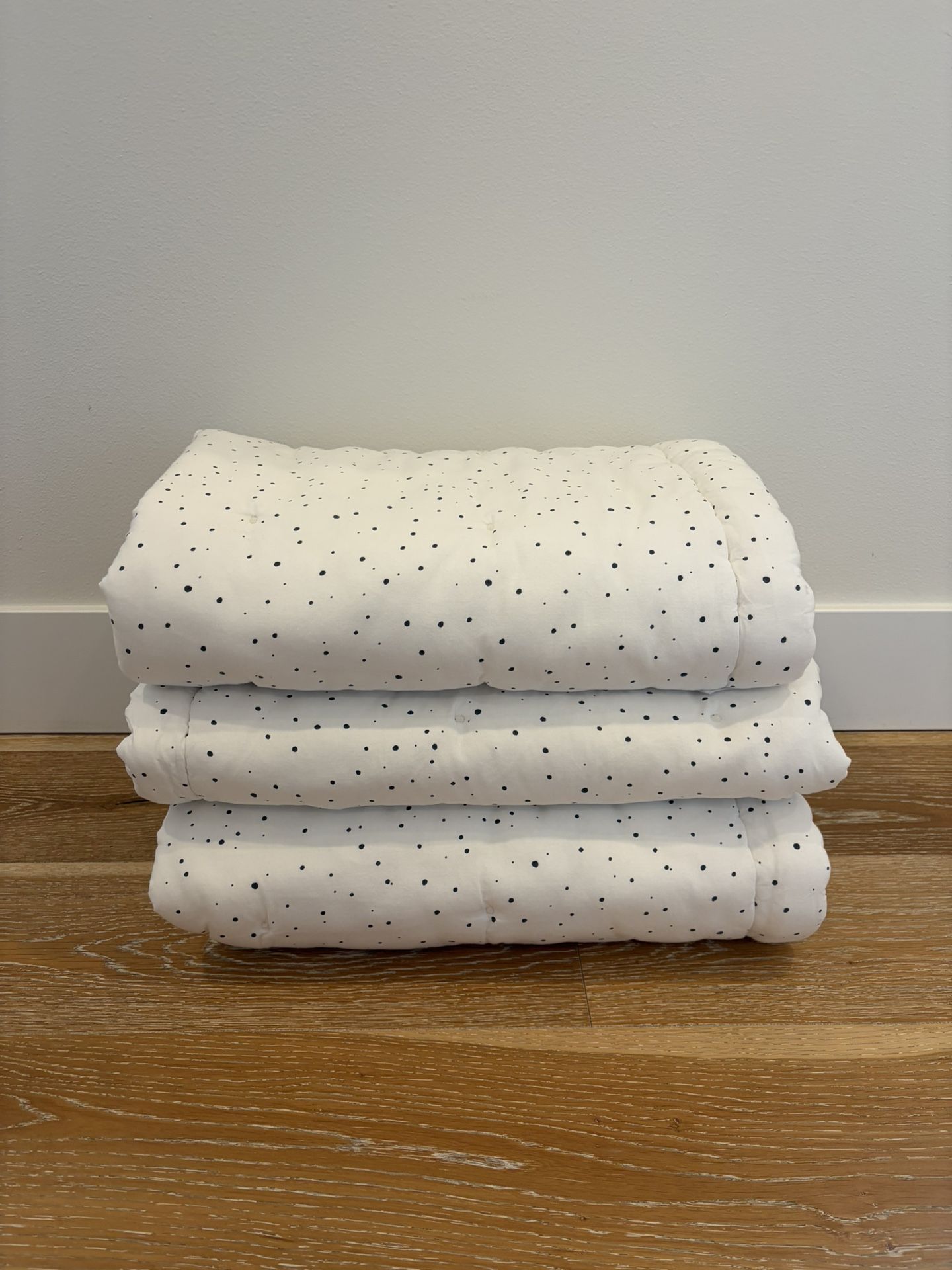 3 Modern Black and White Dotted Baby Playmats