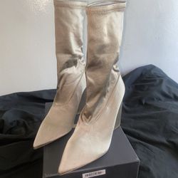 Season 8 - military light stretch satin ankle boot