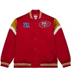 Mitchell & Ness San Francisco 49ers Heavyweight (Red) Satin Jacket