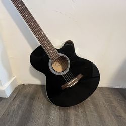 🎸 Crescent Acoustic Guitar Cutaway – Great for Beginners