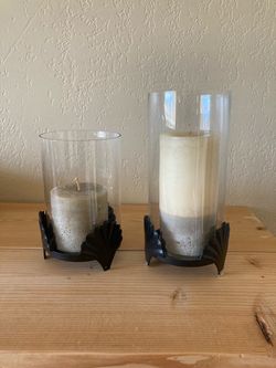 Hurricane Candle Holders Set of 2