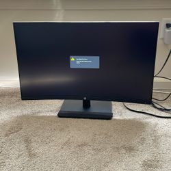 27” HP Curved Monitor 1080p 60 Hz