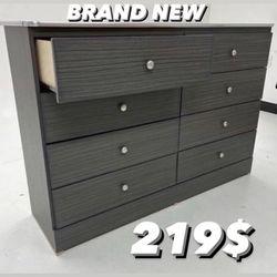 Brand new Grey 8 drawer dresser 