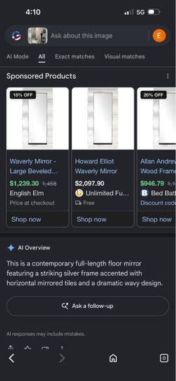 Howard Elliot wavery mirror