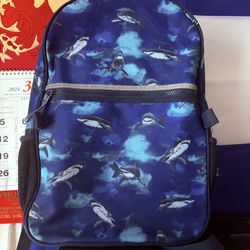 Shark Print Backpack