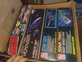 Used Star wars and Star Trek models