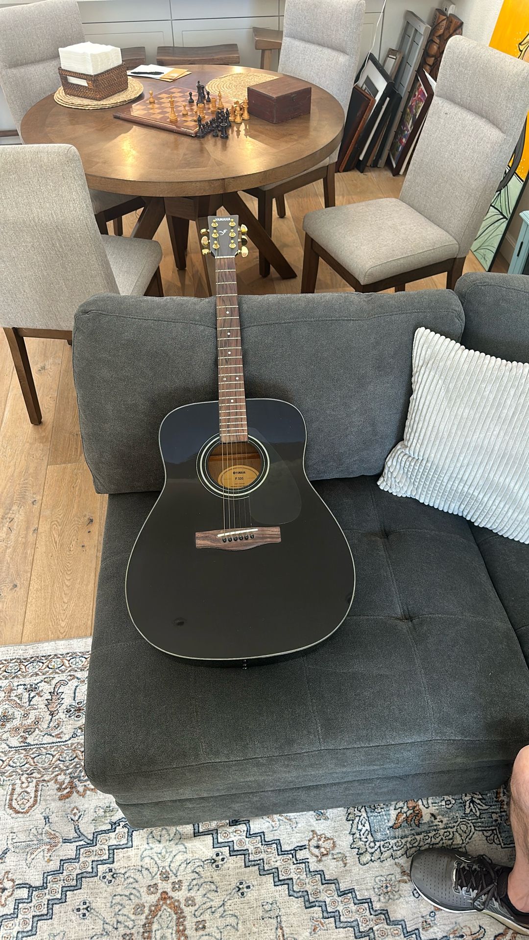 Black Acoustic Yamaha F335 Guitar