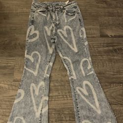 Girls Heart Flare Jeans Size 14y