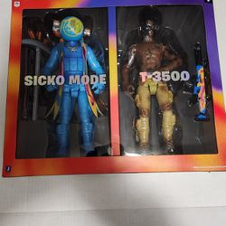Travis Scott Cactus Jack for Fortnite 12" Action Figure Duo Set Sicko Mode T3500
