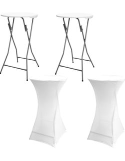 Round Folding Tables with Cover