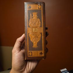 Vintage Brige Gin Rummy Leatherbound Card Set