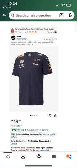 Puma Red Bull Racing Sport Shirt Fits Like an Xl