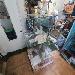 Rolling Glass Display Shelf