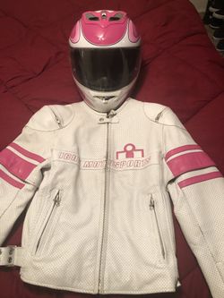 ICON MATCHING HELMET AND LEATHER JACKET