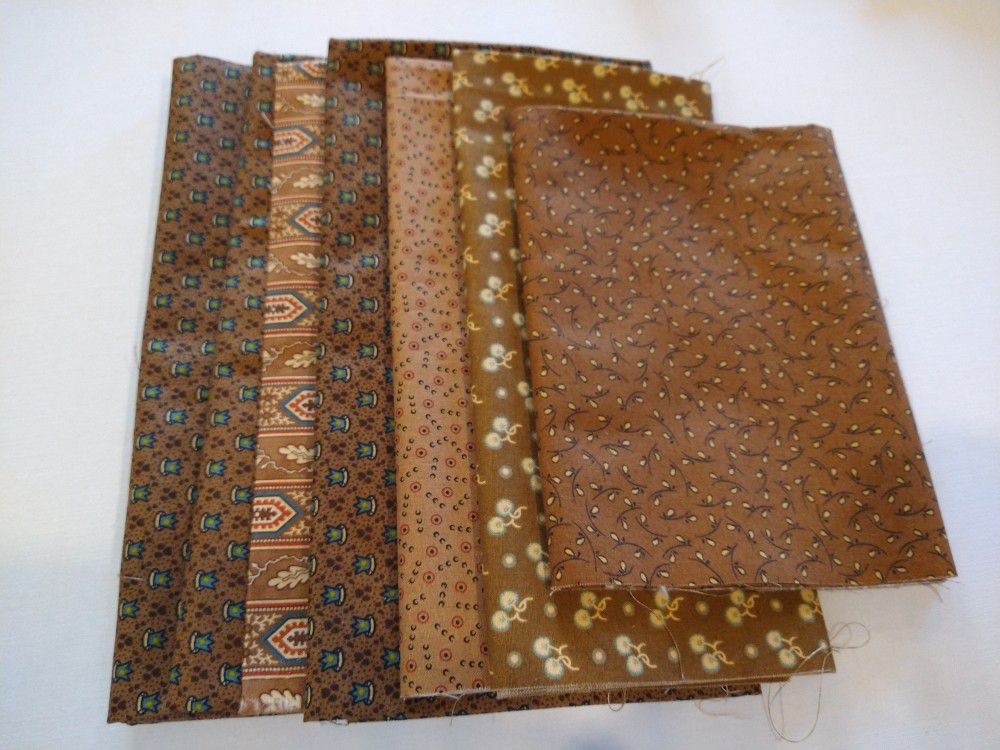 Quilt Fabric--2 7/8 Yds Civil War Brown Prints Bundle