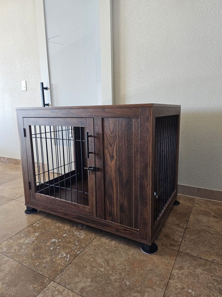 Wooden Dog Crate - Furniture Style