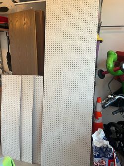 White peg board