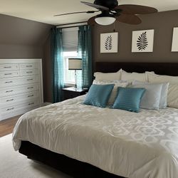 King Size Upholstered Headboard And Frame