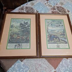 RICHARD BLOME FRAMED ART PRINT PAIR