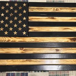 American Flag Concealed Gun Box With Magnetic Lock