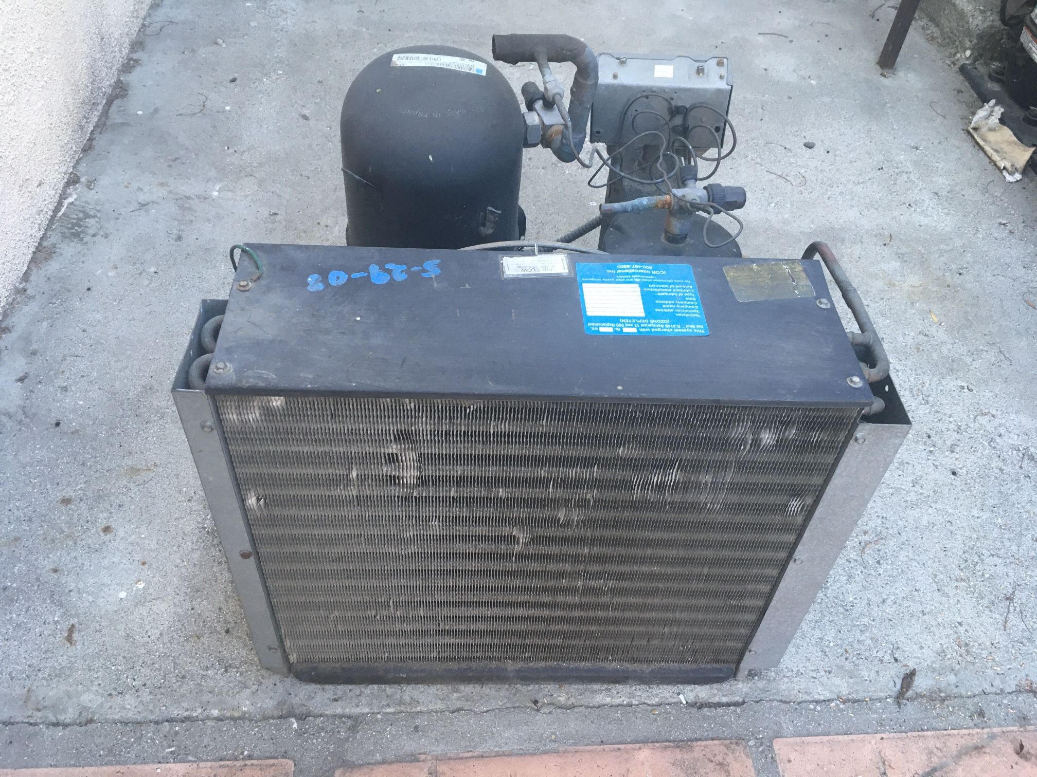Refrigeration Engine (condensing Unit) 1horse Power Medium Temperature Application Works Perfect -10ºFthru +20ºF