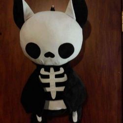 Huge Adorable Skeleton Bat Plushie Gothic Backpack  21"