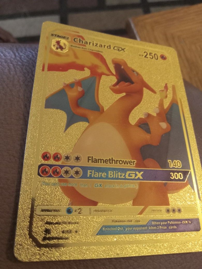 Charizard Gx Flamethrower Flare Blitz Stage 2 Gold Pokmon Card For Sale for Sale in Las Vegas, NV - OfferUp Charizard Gx Flamethrower Flare Blitz Stage 2 Gold Pokmon Card For Sale for Sale in Las Vegas, NV - OfferUp